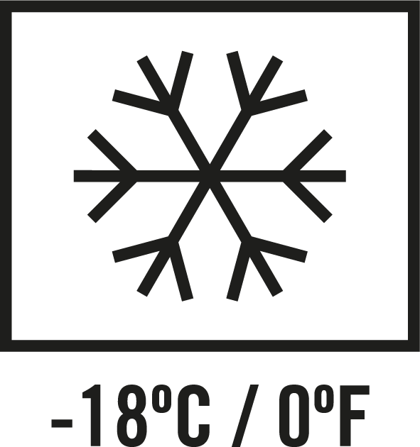Egnet til fryser ned til -18C