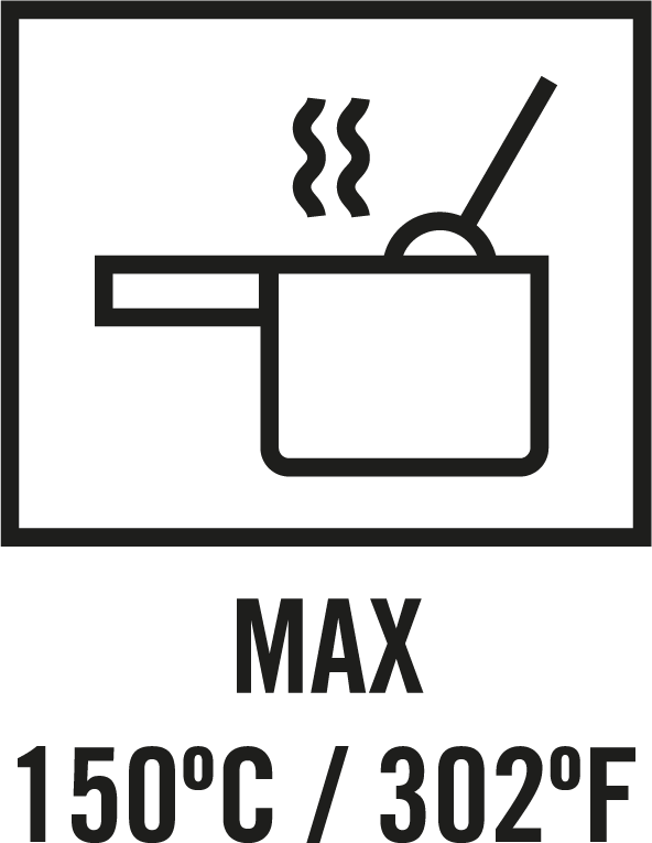 Max 150&deg; C / 302&deg; C i Max. 5 min.