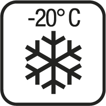 Egnet til fryser ned til -20C Egnet til fryser ned til -20C