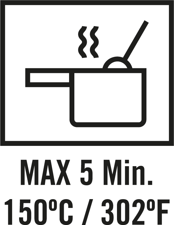 Max 150&deg; C / 302&deg; C i Max. 5 min.