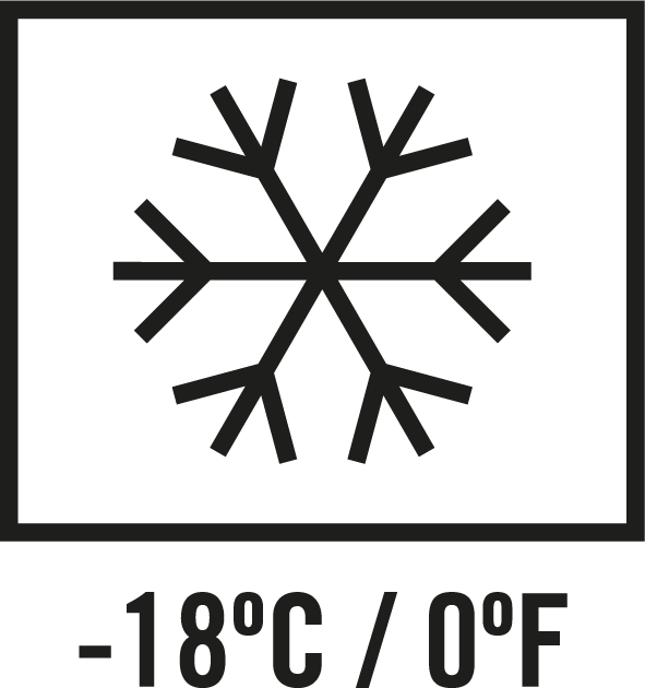 Egnet til fryser ned til -18C